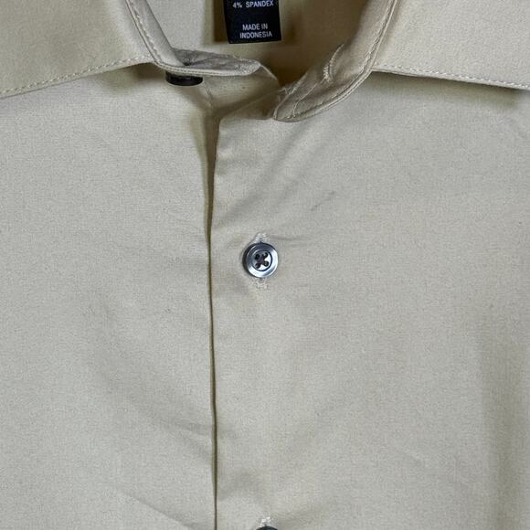 Alfani Men's Slim-Fit Temp Regulating Dress Shirt, brown rice 16-16.5 34-35 $65 - Picture 7 of 7